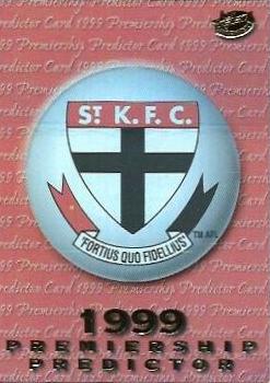 1999 Select AFL Premiere - Premiership Predictors #PC13 St. Kilda Saints Front